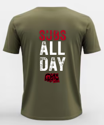 Open T-Shirt No Taps Given Military Green